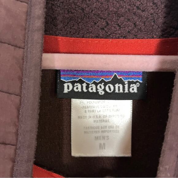 PATAGONIA Dervish 1/4 Zip Sweater Rusty Red Maroon Quilting RARE Sz M {RR53} - Picture 5 of 6